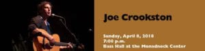 Banner with an image of Joe Crookston and the times for show.